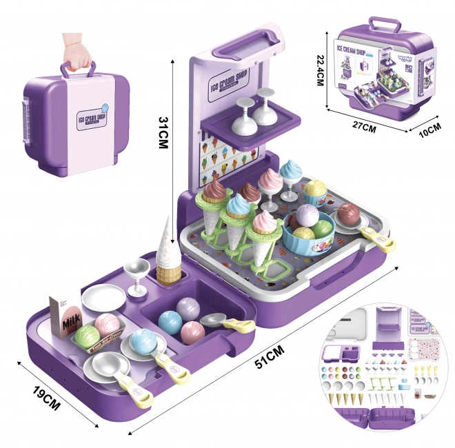 Woopie tragbarer Eisstand 3-in-1 Set 62 Stück