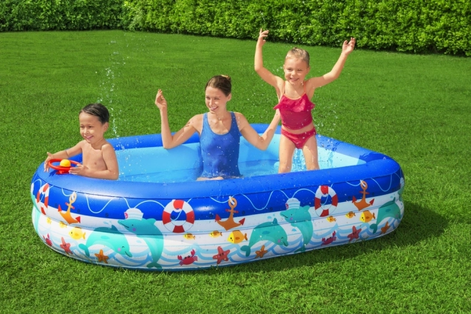 Bestway Familienpool mit Sonnendach und Lenkrad