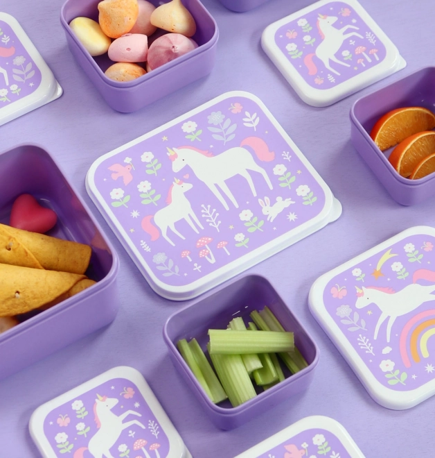 Süße Lunchboxen Einhorn und Regenbogen