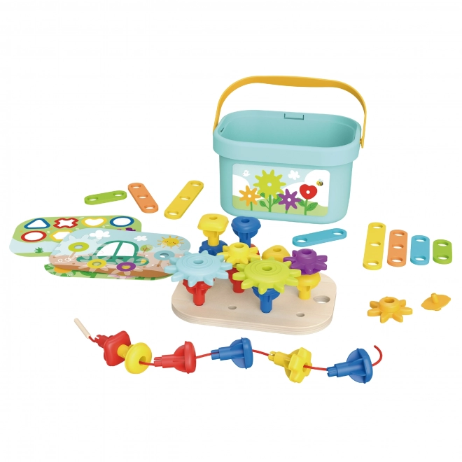 Konstruktionsbox Montessori Motorik 12-in-1 von Woopie Green