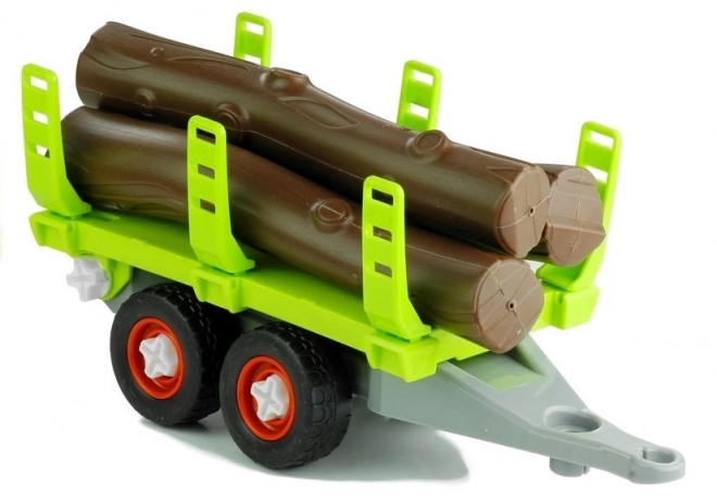 Traktor zum Zerlegen mit Anhänger und Holz