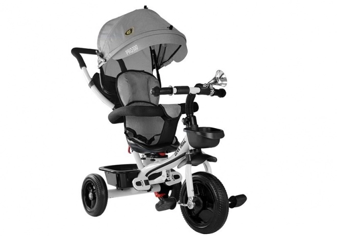 Grauer Dreirad-Kinderwagen