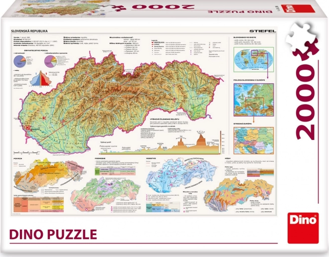 Puzzlekarte der Slowakischen Republik 2000 Teile