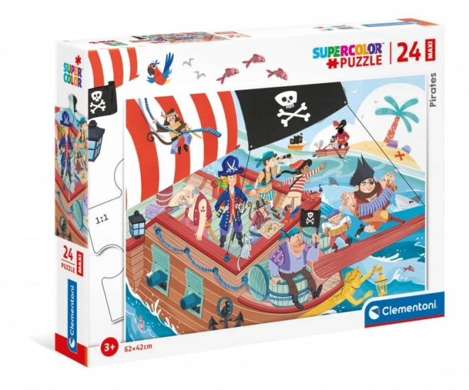 Clementoni Puzzle 24 Teile Maxi - Piratenschiff