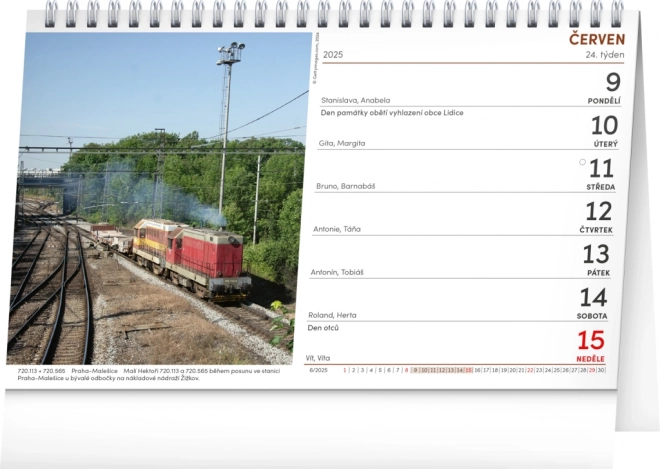 Tischkalender Züge und Eisenbahnen 2025