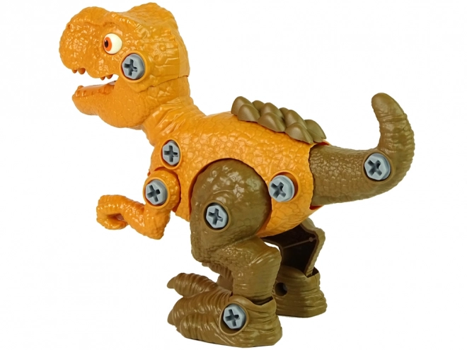 Tyrannosaurus Rex DIY Set mit Ei und Schraubenzieher Orange