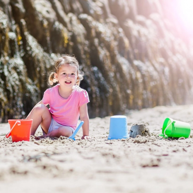 Strand-Eimer aus Silikon in Hellblau von Bigjigs Toys