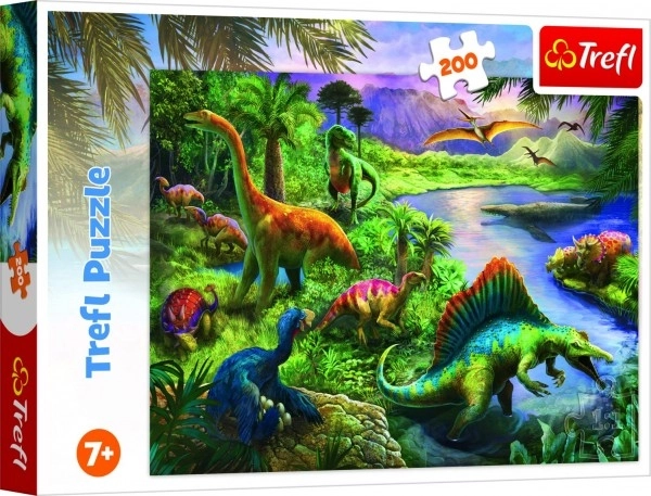 Puzzle 200 Teile Räuberische Dinosaurier