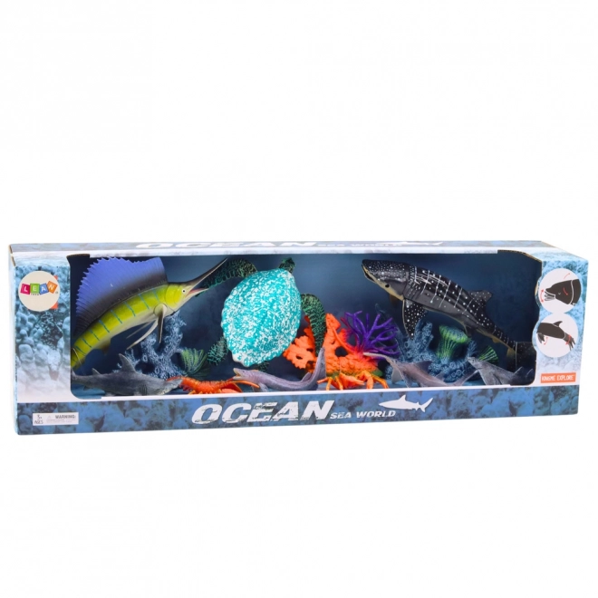 Set mit beweglichen Meeresfiguren