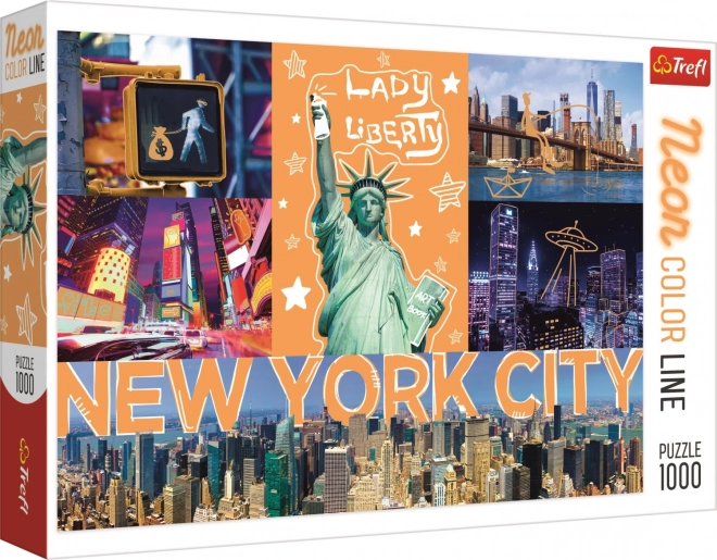 Neon Farbenlinie New York Puzzle 1000 Teile