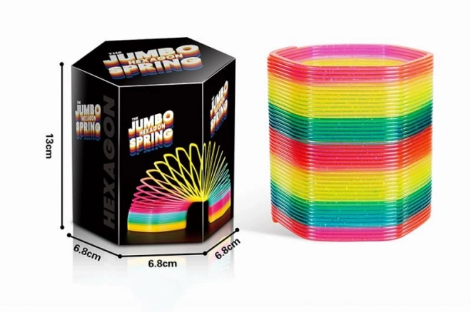 Bunte Jumbo-Spirale mit Glitzer