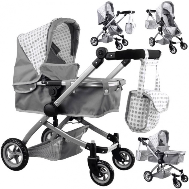 Multifunktionaler Puppenwagen 4-in-1 mit Wiege