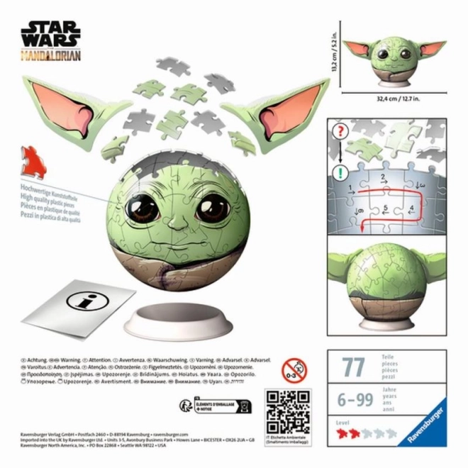 3D-Puzzle-Ball Baby Yoda Star Wars