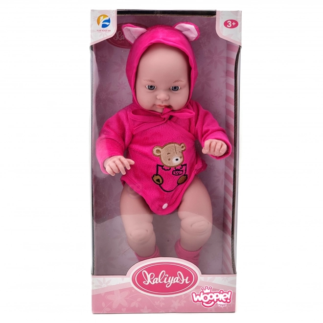 Woopie Babypuppe in Bärenkleidung 46 cm