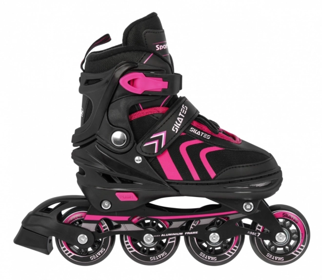 4-in-1 Rollschuhe, Schlittschuhe, Skates Set für Kinder Größe 29-33 Pink – Rosa