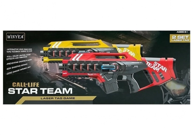 Futuristisches Laser Tag Gewehr Set für 4 Teams