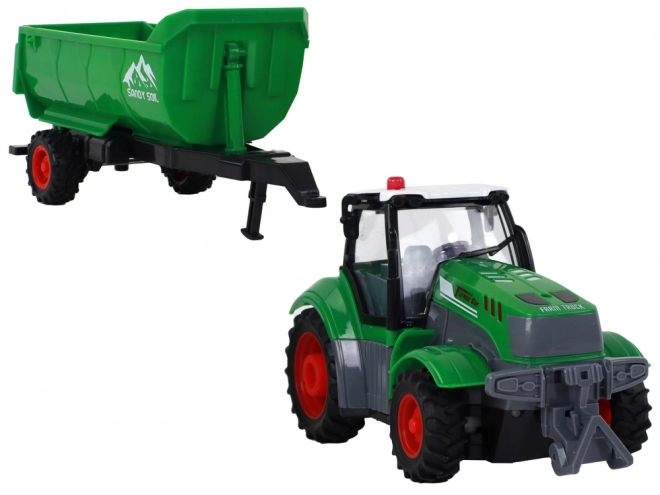 Ferngesteuerter Traktor mit Anhänger und Beleuchtung