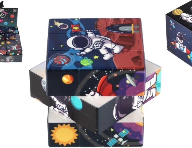 Zauberwürfel mit Weltraum-Motiv 3x3x3