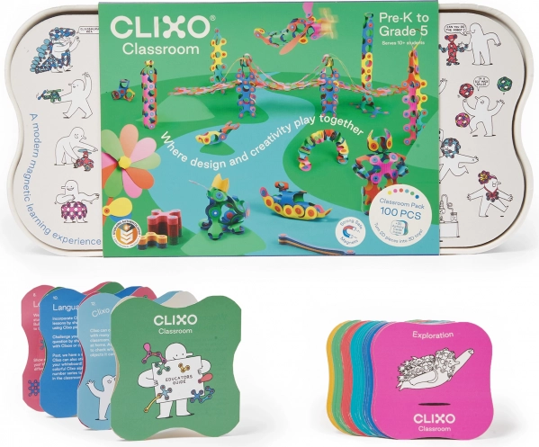 Clixo Classroom - Magnetisches Baukasten 100 Stk