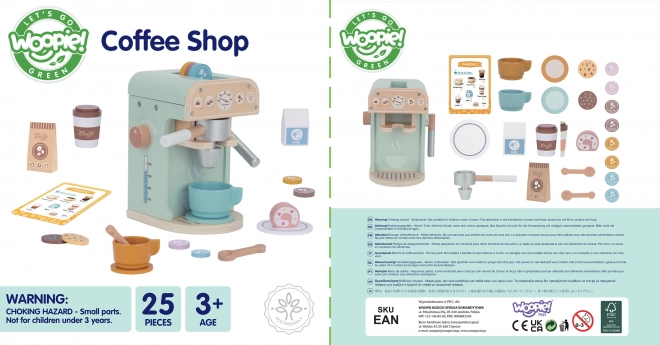 Woopie Green Holzspielküche Barista-Set für Kinder