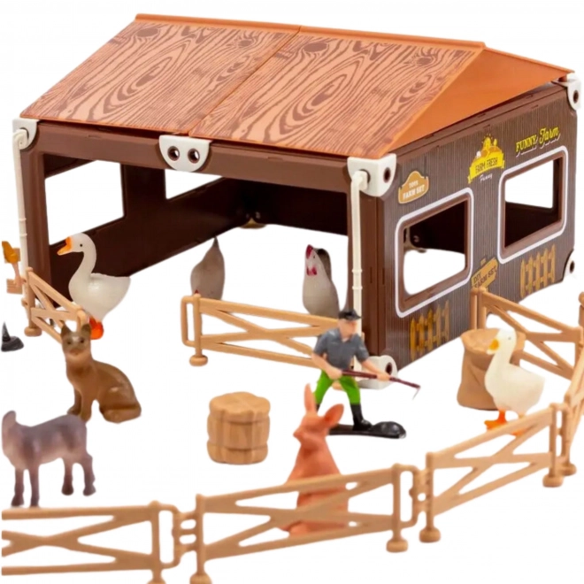 Woopie kleiner bauernhof-spielset mit tieren und zubehör