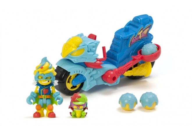 Superthings Spielfigur Superschnelles Motorrad Turbo Ice