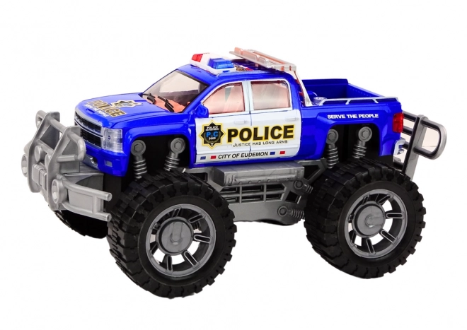 Polizeiauto Pick-up Geländewagen Blau