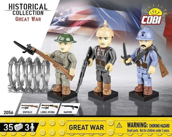 Great War Bausatz mit 3 Figuren und 35 Teilen