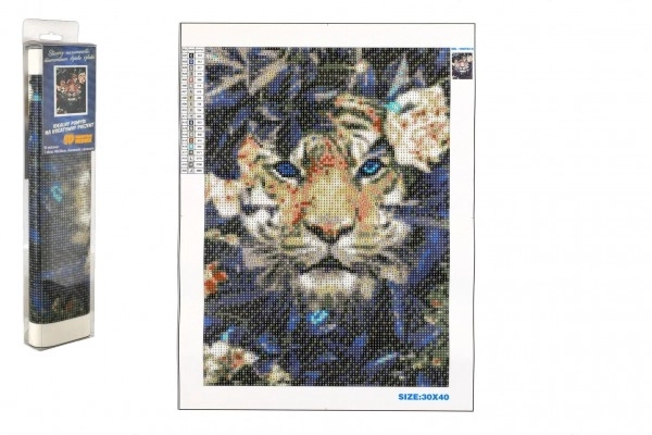 Diamantmalerei Versteckter Tiger 30x40 cm