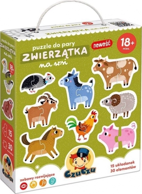 Erste Puzzle: Bauernhof-Tiere