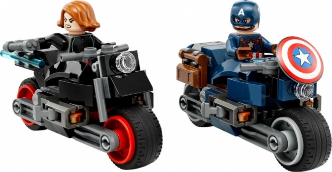 Marvel Motorräder der Schwarzen Witwe und Captain America