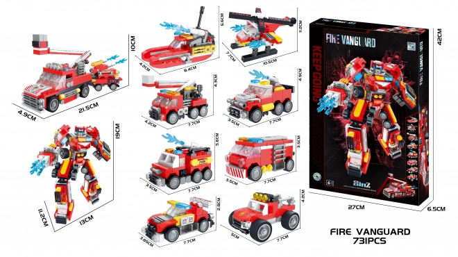 Baustein-Set Feuerwehr-Roboter