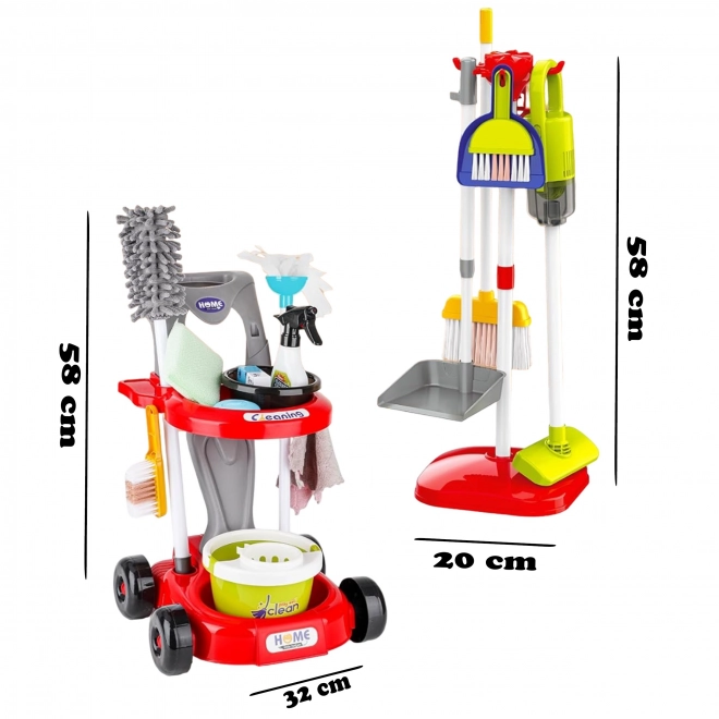 Woopie Putzwagen 3-in-1 Set für Kinder XXL 29-teilig