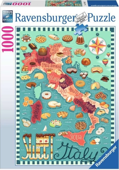 Süße Italien-Karte Puzzle 1000 Teile