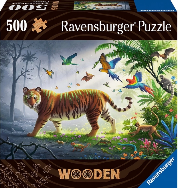 Holzpuzzle Tiger im Dschungel 500 Teile