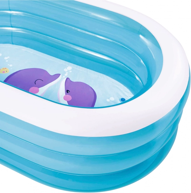 Aufblasbarer ovaler Kinderpool für den Garten