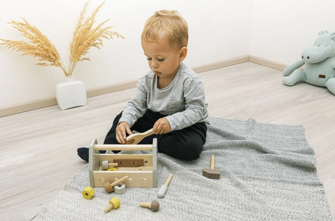 Holz-Werkzeugset in Box für Kinder