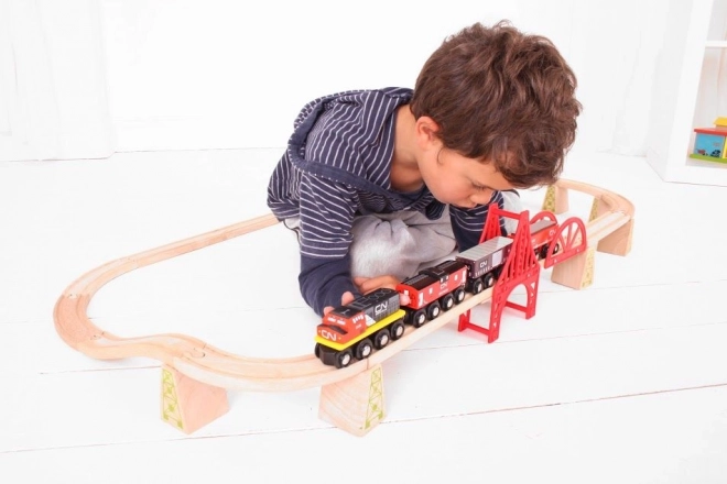 Großjigs Rail Güterzug mit Gleisen