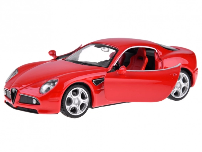 Metallmodellauto Alfa Romeo 8C Competizione im Maßstab 1:32 mit Lichtern