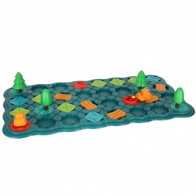 Logik Brettspiel Labyrinth mit Hindernisparcours