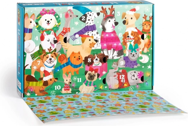 Weihnachtliches Countdown-Puzzle Set 12 Stk
