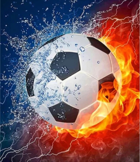 Diamantmalerei Fußball 30x40cm