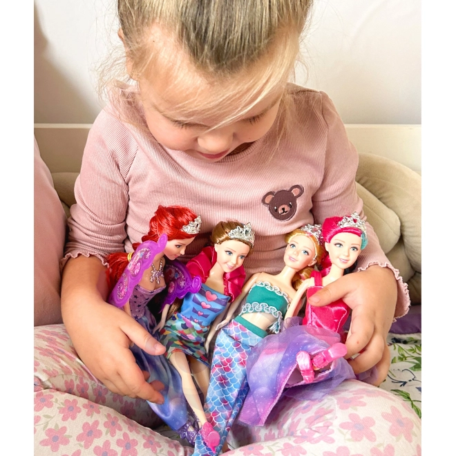 WOOPIE Set 4 Magische Prinzessinnen - Box Puppen 4v1 mit Zubehör