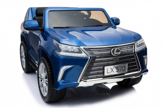 Lexus LX570 Bemaltes Auto für 2 Kinder Blau + Fernbedienung + EVA-Räder + Radio mit LED MP3