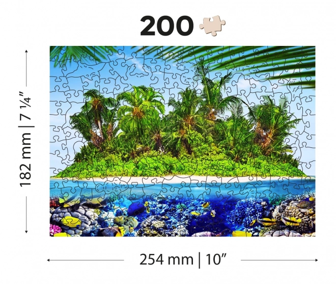 Exotische Insel der Schätze Holzpuzzle