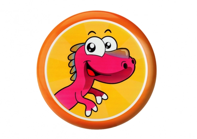 Frisbee mit Dinosaurier in Orange