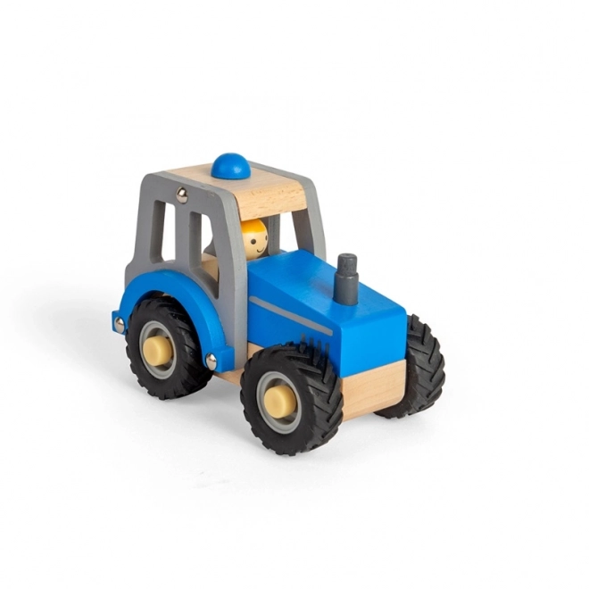 Blauer Holztraktor Bigjigs Toys