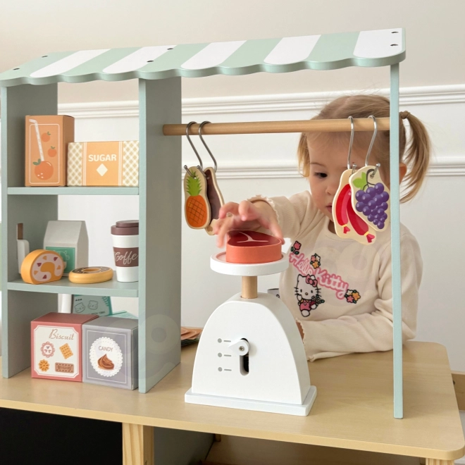Woopie Green großer multifunktionaler Holzladen Food Truck Set