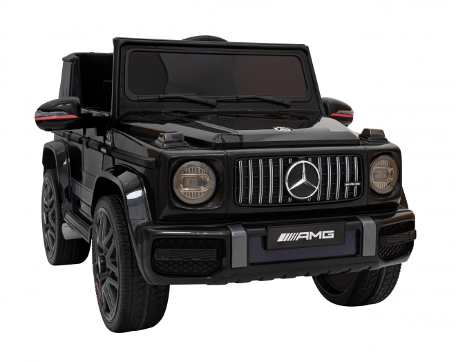 Mercedes AMG G63 für Kinder schwarz + Fernbedienung + MP3 LED + langsamer Start + EVA + Gurte
