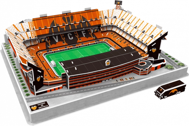 3D Puzzle Stadion Mestalla FC Valencia Leuchtend